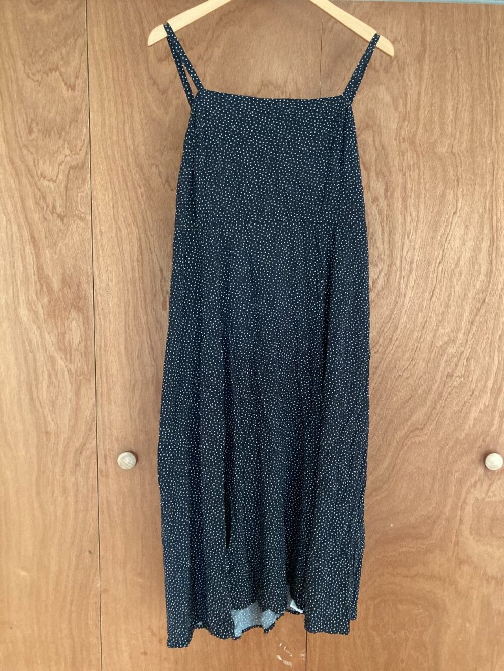 Gap Black Polka Dot Midi Dress – Flowy Summer Dress - Picture 1 of 4